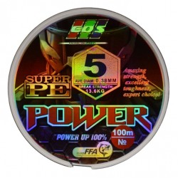 Шнур рибальський, EOS Power Super PE, 100м, перетин 0,38мм